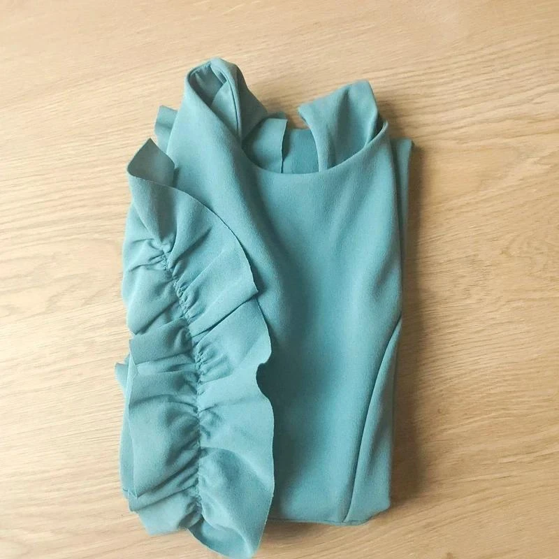 Walg vestido verde menta justo com pregas bodycon – photo 2